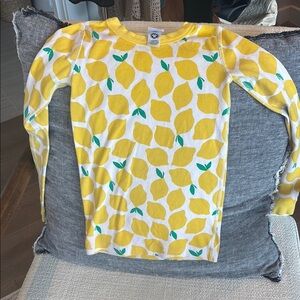 Kids Lemon Print Long Sleeve Shirt - Yellow & Green 8